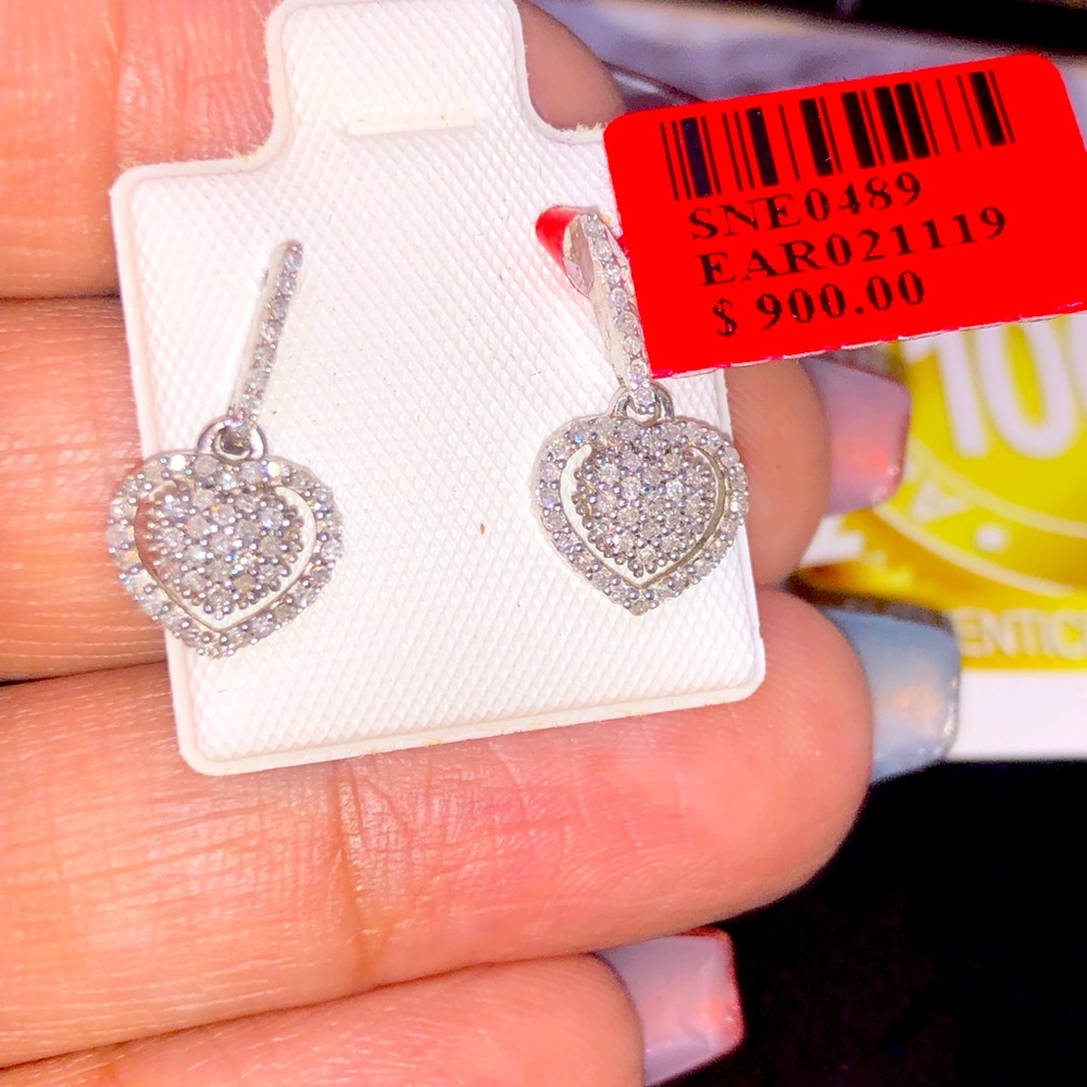 Real Diamond Dangling Earrings w/ appraisal doc